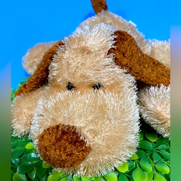 HUGFUN PUPPY DOG SOFT FLOPPY TAN & BROWN PLUSH 12” - Picture 2 of 8
